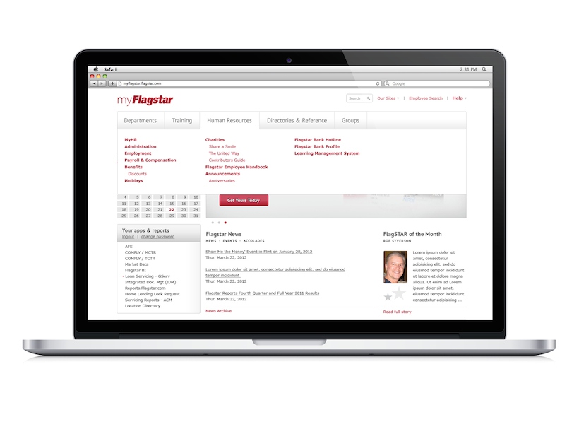 UX UI Design Corporate Intranet