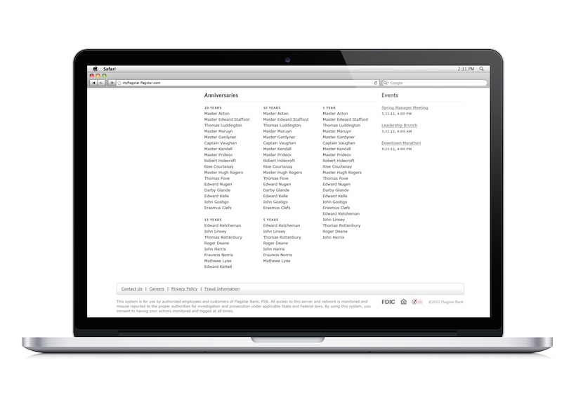UX UI Design Corporate Intranet