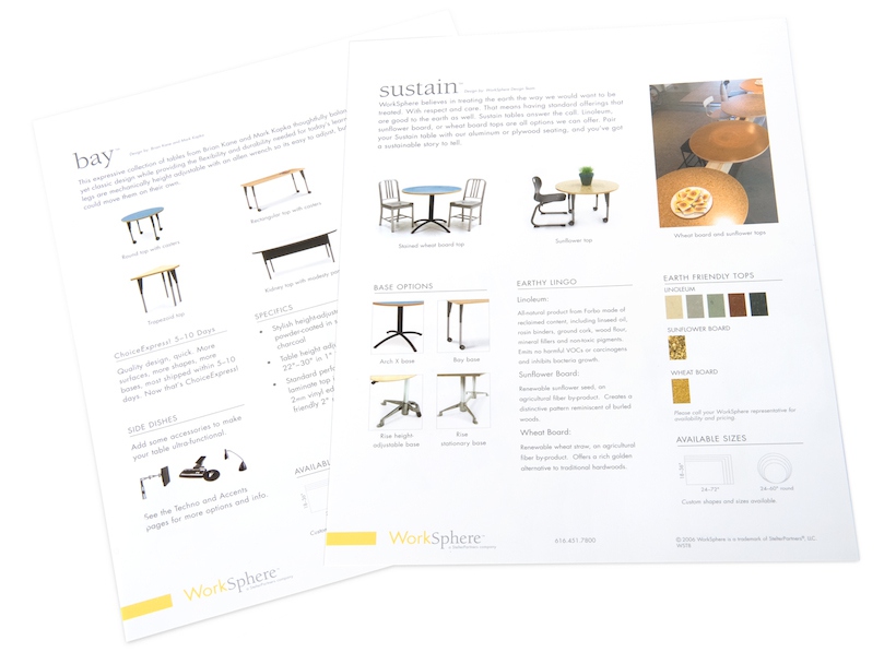 Product Sales Sheet Print Graphic Design